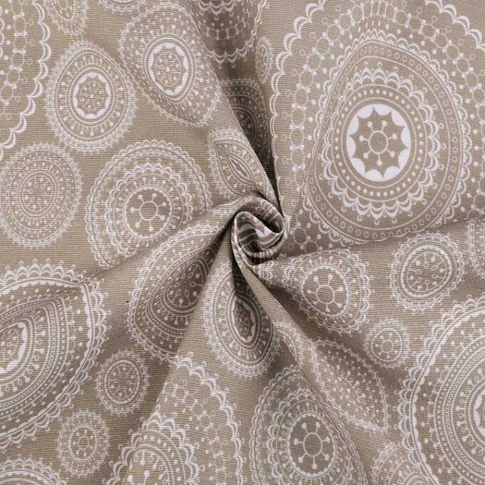 Material textil bumbac gros motiv mandala
